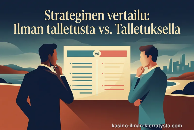 Strateginen vertailu: Ilman talletusta vs. Talletuksella